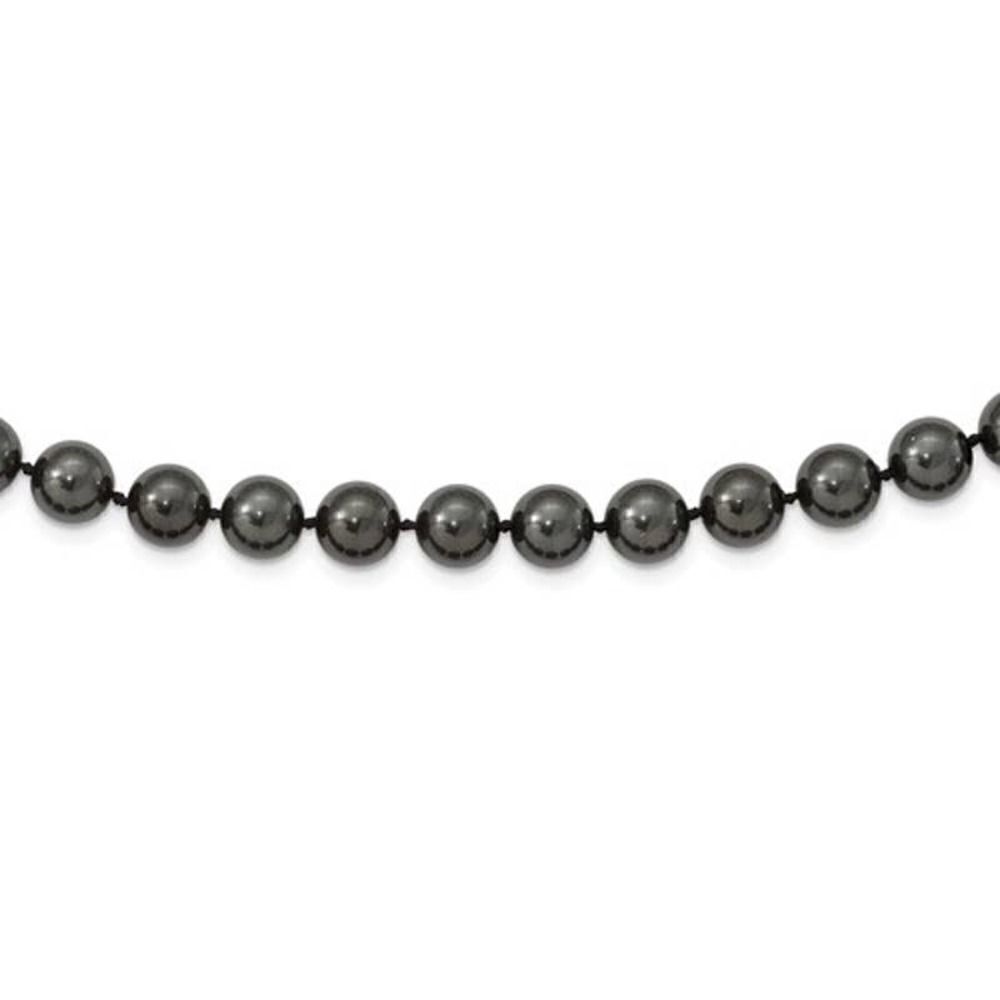 New Black Pearl Necklace, 18 inches long